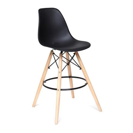 Стул барный Cindy Bar Chair (mod. 80), дерево/металл/пластик, 46х55х106 см, черный