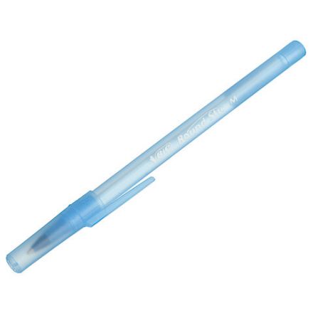 Ручки шариковые BIC "Round Stic", НАБОР 4 шт., СИНИЕ, узел 1 мм, линия письма 0,32 мм, пакет, 944176