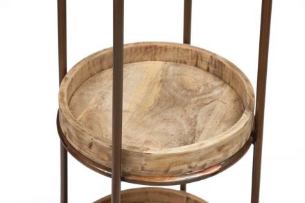 Вешалка  Secret de Maison Кози/Cozy (мод. 14526) металл/массив манго, 43х43х185см, античная медь/натуральный