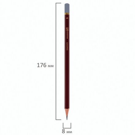 Карандаш чернографитный художественный B, 1 шт., BRAUBERG ART "PREMIERE", ВЫСШЕЕ КАЧЕСТВО, 181887 Карандаш чернографитный художественный B, 1 шт., BRAUBERG ART "PREMIERE", ВЫСШЕЕ КАЧЕСТВО, 181887