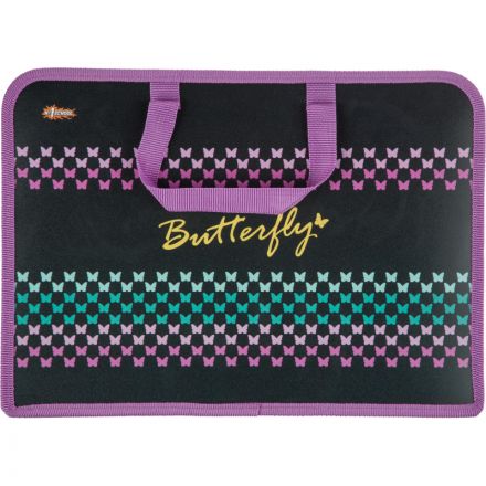 Папка для тетрадей №1School Butterfly А4 на молн с руч,пластик,75мм,ПТ-14-4 Папка для тетрадей №1School Butterfly А4 на молн с руч,пластик,75мм,ПТ-14-4