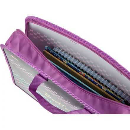 Папка для тетрадей №1School Butterfly А4 на молн с руч,пластик,75мм,ПТ-14-4 Папка для тетрадей №1School Butterfly А4 на молн с руч,пластик,75мм,ПТ-14-4