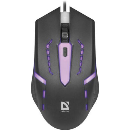 Мышь проводная DEFENDER Flash MB-600L, 800-1200 dpi, 4 кнопки + 1 колесо-кнопка, оптическая, черная, 52600