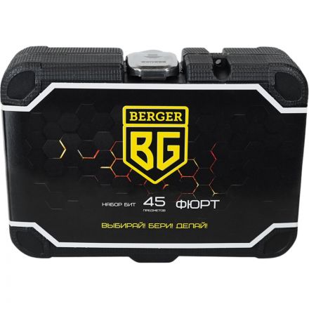Набор бит 45 предмет BERGER BG-45SB/BG2185 Набор бит 45 предмет BERGER BG-45SB/BG2185