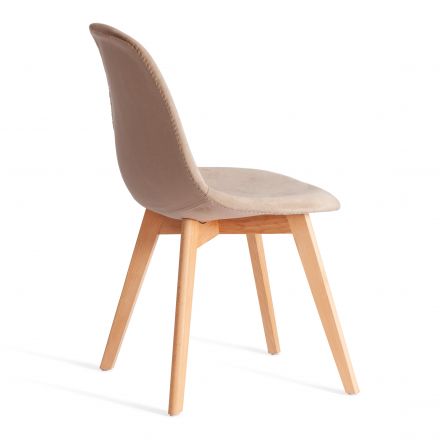 Стул CINDY SOFT (mod. C1021F1-1) велюр/дерево бук, 55 х 48 х 83 см, коричневый HLR12 / натуральный Стул CINDY SOFT (mod. C1021F1-1) велюр/дерево бук, 55 х 48 х 83 см, коричневый HLR12 / натуральный