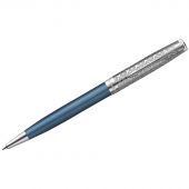 Ручка шариковая Parker "Sonnet Metal & Blue Lacquer СT" черная, 1,0мм, поворот., подарочная упаковка