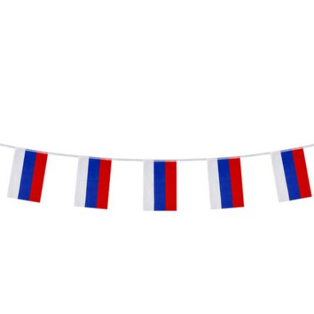 Гирлянда из флагов России, длина 5 м, 10 прямоугольных флажков 20х30 см, BRAUBERG/STAFF, 550185, RU25 Гирлянда из флагов России, длина 5 м, 10 прямоугольных флажков 20х30 см, BRAUBERG/STAFF, 550185, RU25