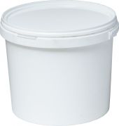 ВЕДРО КРУГЛОЕ 5,7л В5L с белой крышкой,  белый