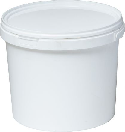 ВЕДРО КРУГЛОЕ 5,7л В5L с белой крышкой,  белый