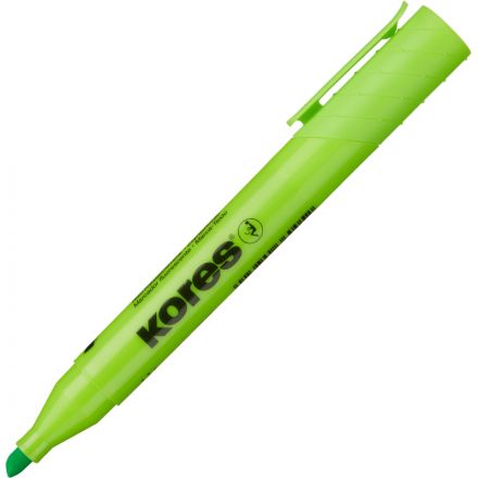 Маркер текстовыделитель KORES 1-4 мм зеленый 36005