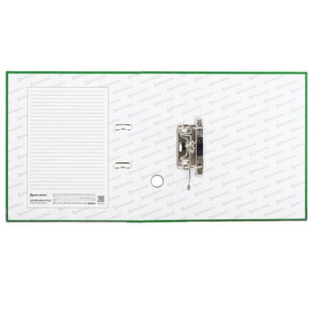 Папка-регистратор, покрытие пластик, 75 мм, ПРОЧНАЯ, с уголком, BRAUBERG, зеленая, 226597