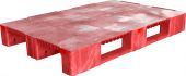 Паллет 1200х800х150 мм (усиленный сплошной на 3-х полозьях) красный