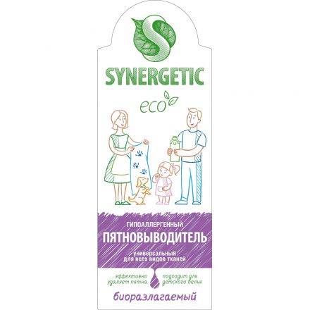 Пятновыводитель SYNERGETIC для одежды гипоаллер. без запаха 1л_1472228