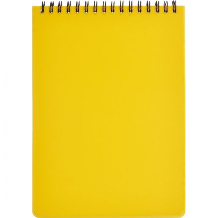 Блокнот А5,60л,кл,спир,пласт.обл,тонир.бл. Attache Bright colours Желтый
