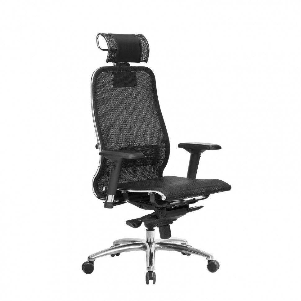 Кресло для руководителя metta b 8 черное сетка ткань металл