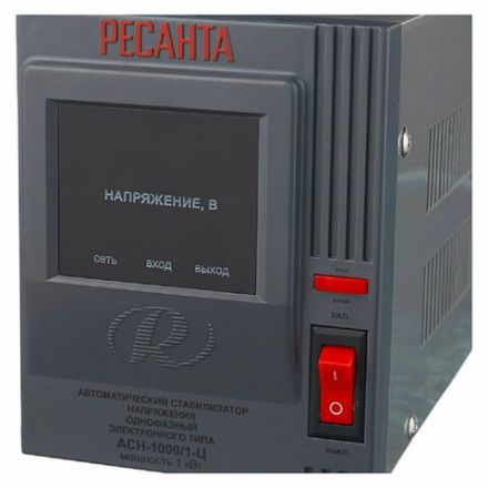 Стабилизатор РЕСАНТА АСН-1000/1-Ц, 1000 Вт, 140-260 В, напольный, 63/6/2 Стабилизатор РЕСАНТА АСН-1000/1-Ц, 1000 Вт, 140-260 В, напольный, 63/6/2