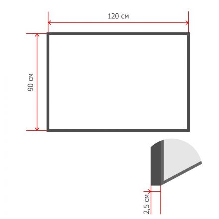 Доска пробковая 90х120 Комус Premium деревян. рама