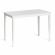 Обеденный комплект эконом Хадсон (стол + 4 стула)/ Hudson Dining Set, дерево гевея/мдф, стол: 110х70х75см / стул: 44х42х89см, pure white (белый 2-1), ткань кор.-зол.(1505