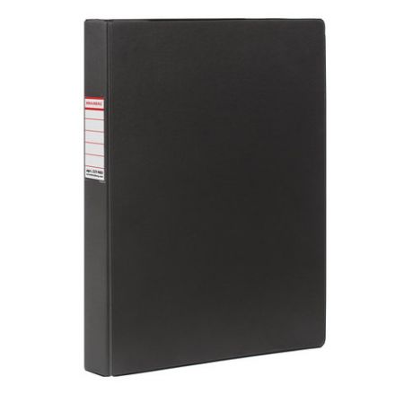 Папка на 4 кольцах BRAUBERG, картон/ПВХ, 35 мм, черная, до 250 листов (удвоенный срок службы), 221483 Папка на 4 кольцах BRAUBERG, картон/ПВХ, 35 мм, черная, до 250 листов (удвоенный срок службы), 221483