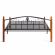 Кровать РУМБА (AT-203)/ RUMBA, дерево гевея/металл, 160*200 см (Queen bed), красный дуб/черный