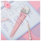 Линейка с топпером 12см MESHU "Cute kittens", пластиковая, европодвес Линейка с топпером 12см MESHU "Cute kittens", пластиковая, европодвес