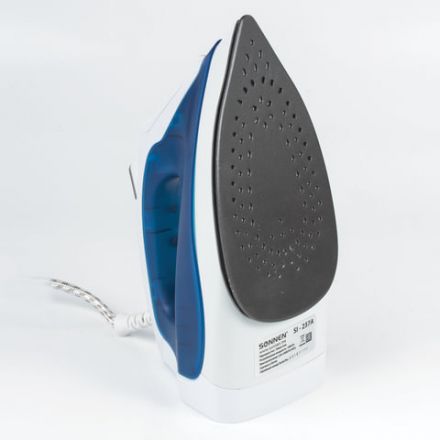 Утюг SONNEN SI-237A, 1800 Вт, антипригарное покрытие, синий/белый, 453504 Утюг SONNEN SI-237A, 1800 Вт, антипригарное покрытие, синий/белый, 453504