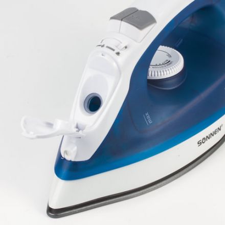 Утюг SONNEN SI-237A, 1800 Вт, антипригарное покрытие, синий/белый, 453504 Утюг SONNEN SI-237A, 1800 Вт, антипригарное покрытие, синий/белый, 453504