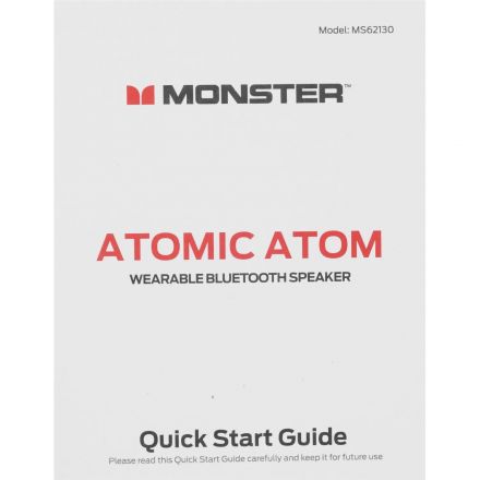 Колонка портативная Monster Atomic Atom, красная Колонка портативная Monster Atomic Atom, красная