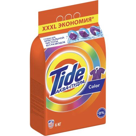 Порошок стиральный Tide Аква Пудра Color автомат 6кг д/цветного белья