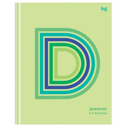 Дневник 1-11 кл. 40л. (твердый) BG "D-green", глянцевая ламинация