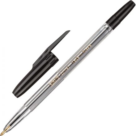 Ручка шариковая Attache Corvet черная (толщина линии 0.7 мм)