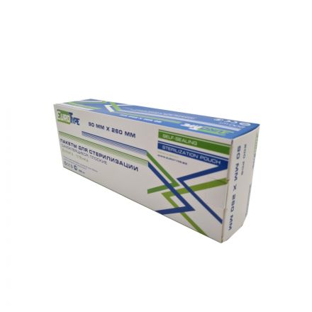 Пакет для стерилизации комби.самокл. 90 х 260 мм 200/шт/уп  EuroType