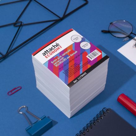 Блок для записей Attache Economy запасной 9х9х9 белый 65 гр 92