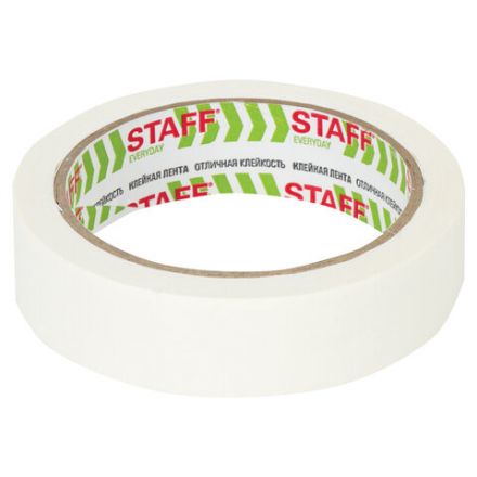 Клейкая лента малярная креппированная 25 мм x 25 м, STAFF, 229058 Клейкая лента малярная креппированная 25 мм x 25 м, STAFF, 229058