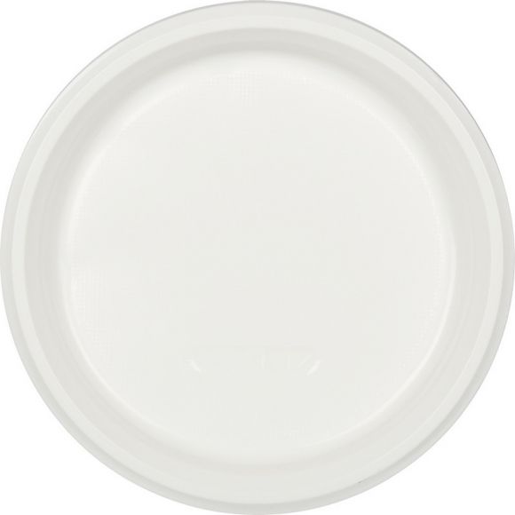 Тарелка одноразовая  d 220мм, белая, ПП 100шт/уп