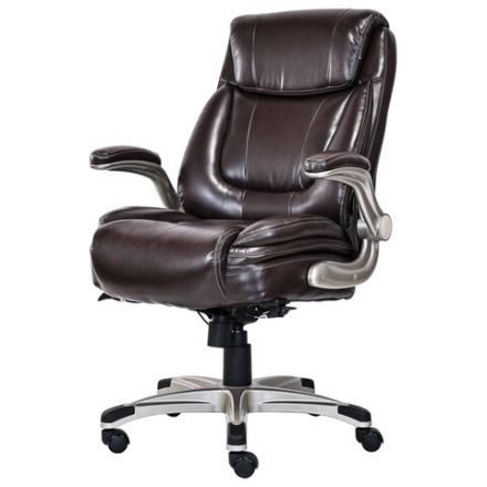 Кресло HAWASAN (ХАВАСАН) "Cruise EX-565", откидные подлокотники, рециклированная кожа, коричневое, 532973