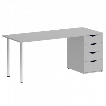 Home Office Стол письменный VR.SP-3-178.4 Серый/Хром опоры 1780*720*750 Home Office Стол письменный VR.SP-3-178.4 Серый/Хром опоры 1780*720*750