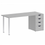 Home Office Стол письменный VR.SP-3-178.4 Серый/Хром опоры 1780*720*750 Home Office Стол письменный VR.SP-3-178.4 Серый/Хром опоры 1780*720*750