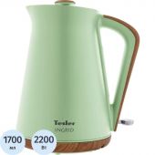 Чайник электрический Tesler KT-1740 GREEN, 2200Вт, 1,7л, (нерж.сталь)