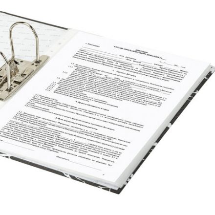 Папка-регистратор STAFF "Profit" с мраморным покрытием, 75 мм, черная, СЪЕМНЫЙ МЕХАНИЗМ, 272007