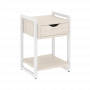 Loft Тумба на регулируемых опорах с ящиком и полкой VR.L-T1.O Денвер светлый/Белый металл 500*460*719 Loft Тумба на регулируемых опорах с ящиком и полкой VR.L-T1.O Денвер светлый/Белый металл 500*460*719