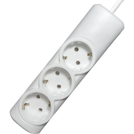 Удлинитель PROGIX PG320 3р/2м/3,5кВт/16А заземление, белый, ПВС 3х1.5 Удлинитель PROGIX PG320 3р/2м/3,5кВт/16А заземление, белый, ПВС 3х1.5