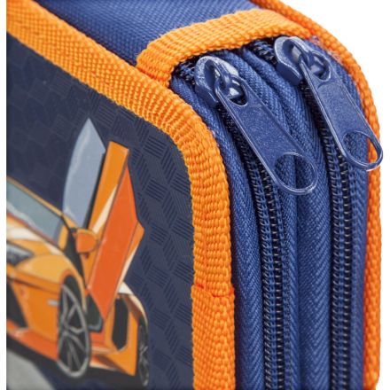 Пенал №1School Super car 2 отд., выборочный лак, 190x110 мм, ПКК 11