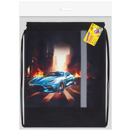 Мешок для обуви ЮНЛАНДИЯ, плотный, светоотражающая полоса, 46х36 см, "Fire car", 272411 Мешок для обуви ЮНЛАНДИЯ, плотный, светоотражающая полоса, 46х36 см, "Fire car", 272411