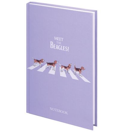 Блокнот А5 134х206 мм, 80 л., твердый, клетка, выборочный лак, STAFF, "Beagles", 114424 Блокнот А5 134х206 мм, 80 л., твердый, клетка, выборочный лак, STAFF, "Beagles", 114424