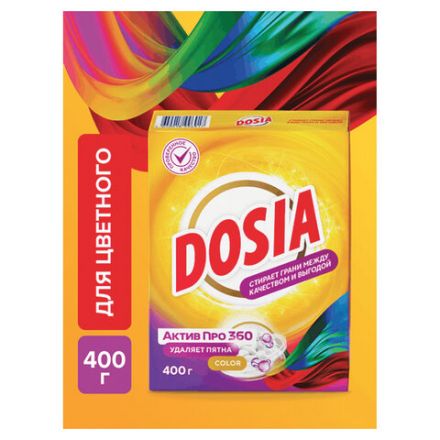 Стиральный порошок для всех типов стирки и тканей 400 г, DOSIA "Optima Color", 3265602