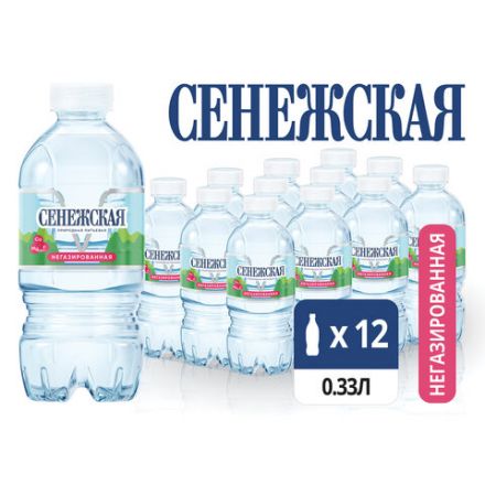 Вода негазированная питьевая СЕНЕЖСКАЯ, 0,33 л