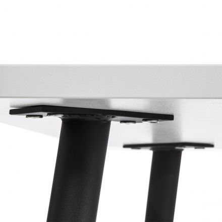 Стол PLUTO ЛДСП/металл, 120x80x77 см, Белый/Черный Стол PLUTO ЛДСП/металл, 120x80x77 см, Белый/Черный