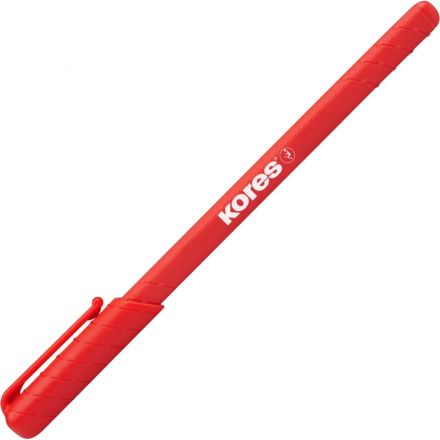 Ручка шариковая неавтомат. Kores Kor-M, красная, 37034