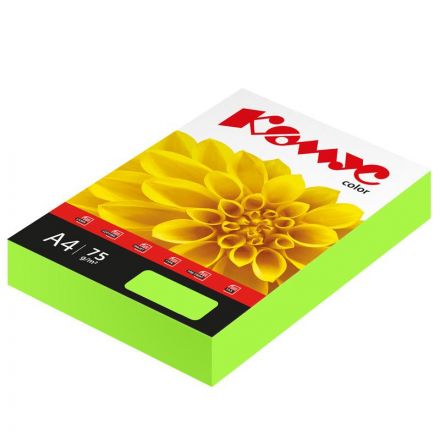 Бумага цветная Комус Color (зеленый неон) 75+-5гр, А4, 500 л Бумага цветная Комус Color (зеленый неон) 75+-5гр, А4, 500 л